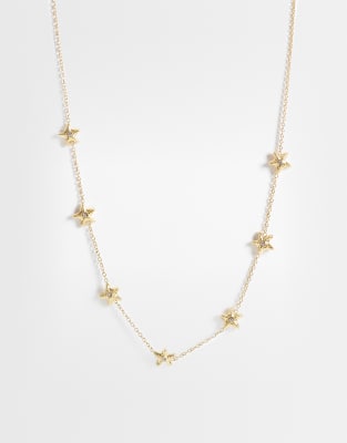 Abbott Lyon Multi Starfish Necklace In Gold