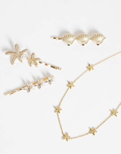 Abbott Lyon multi starfish necklace in 18kt gold plated, 2 of 4