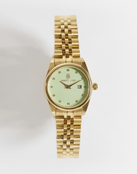 Abbott Lyon orologio Belgravia 30 mm con lunetta liscia verde pastello - GOLD - view 1