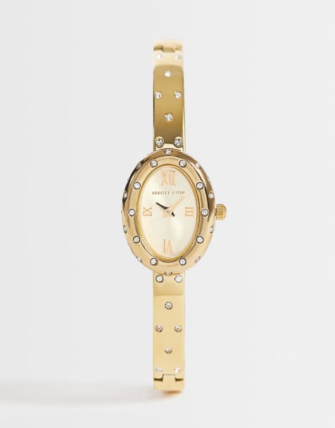 Abbott Lyon - Orologio ovale dorato a pallini - view 1