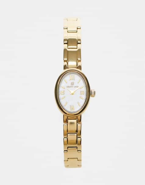 Abbott Lyon – Ovale Mini-Armbanduhr in Goldoptik - view 1