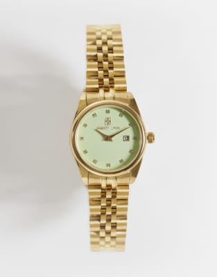 Abbott Lyon Pastel Green Smooth Bezel Belgravia 30mm Watch - Gold