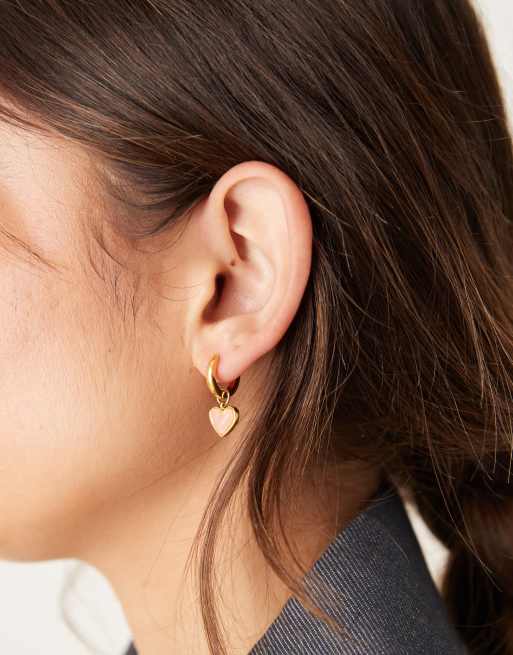 送料税込【Abbott Lyon】ベストセラー Huggie Hoop Ear Stack ♪ Sterling Silver Huggie Hoop Earrings (Gold)