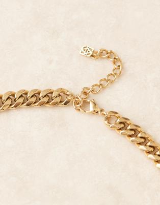 Abbott Lyon S initial chunky choker necklace in 18k gold