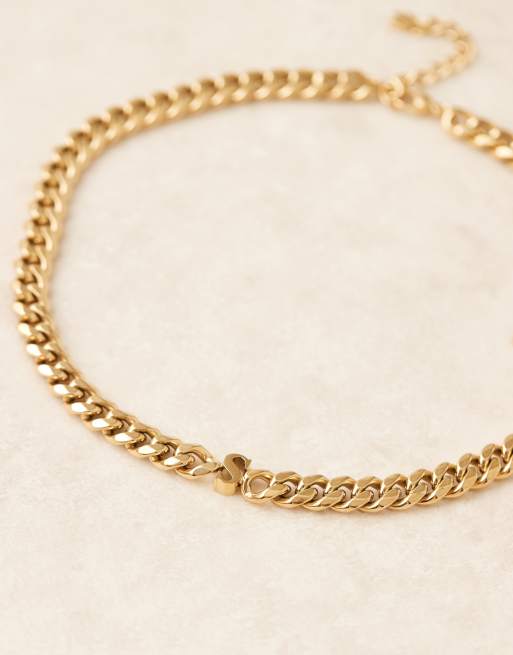 Abbott Lyon Initial Ankle Bracelet Gold Abbott Lyon S Initial