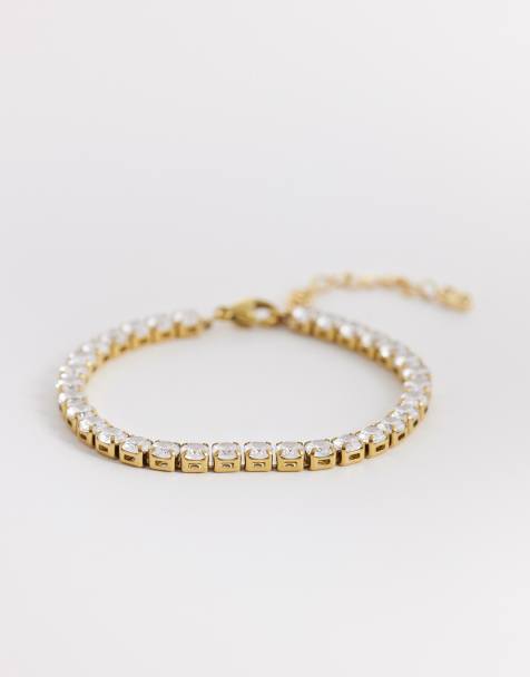 Abbott Lyon tennis bracelet in 18k plated stainless steel in gold - view 1