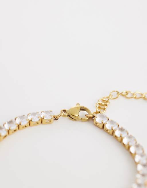 Abbott Lyon – Tennisarmband aus Edelstahl mit 18-Karat-Vergoldung, 2 von 3