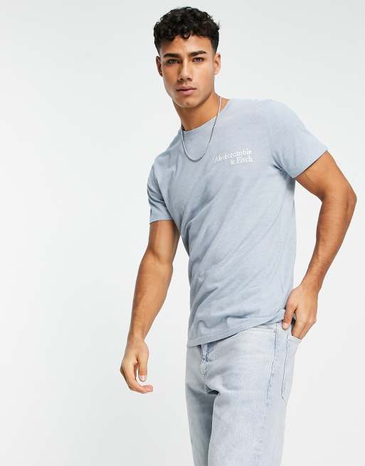 Abercombie & Fitch logo t-shirt in blue