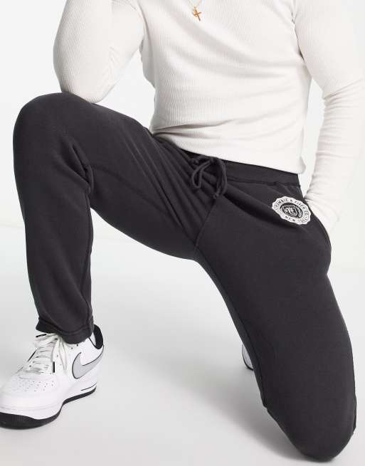 Abercombie & Fitch - Sorte joggingbukser i fleece, 3 af 4