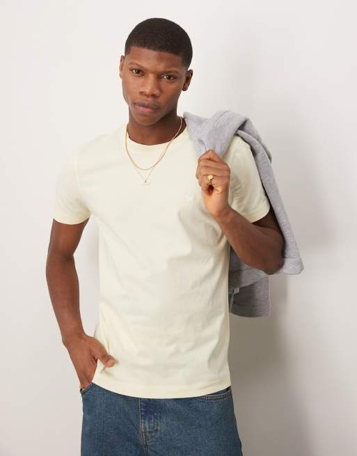 Abercombie & Fitch - T-shirt met ronde hals en bol eland-icoonlogo in geel