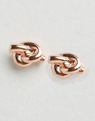 Fitch Signature Rose Gold Stud Earrings 