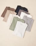 [Abercrombie & Fitch] Abercrombie & Fitch 10 pack essential t-shirt pack in multi 2XL MULTI