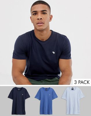 abercrombie fitch 3 pack t-shirt