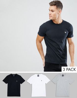 abercrombie fitch 3 pack t shirt
