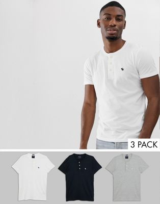 abercrombie and fitch 3 pack t shirt