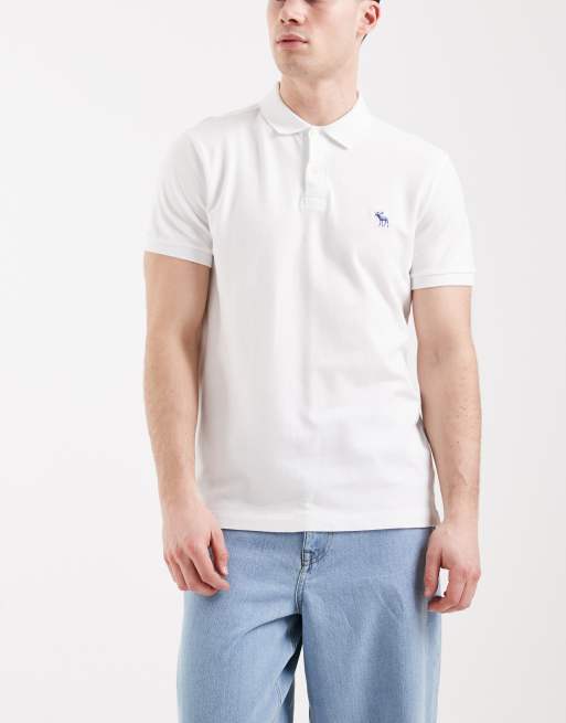 Abercrombie & Fitch 3 pack icon logo polo in white, navy and black, 2 of 5