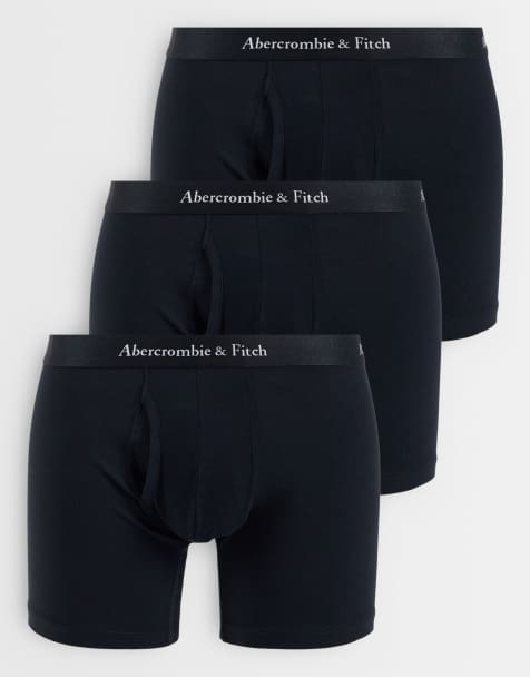 Abercrombie & Fitch 3 pack logo waistband boxer in black - view 1