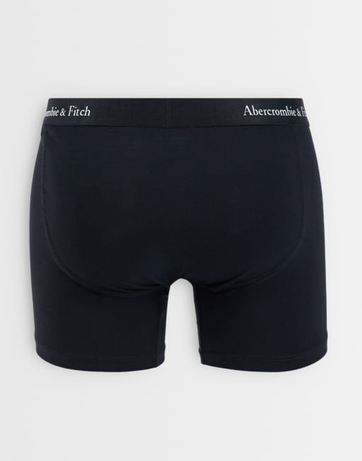 Abercrombie & Fitch 3 pack logo waistband boxer in black, 2 of 3