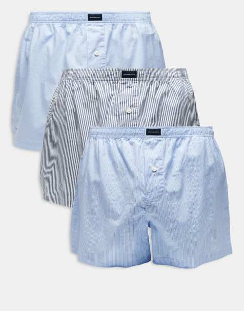 Abercrombie & Fitch 3 pack logo waistband woven boxers in multi - view 1