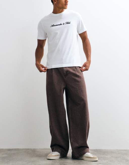 Abercrombie & Fitch 3 pack script logo t-shirt in black/white/navy, 5 of 5