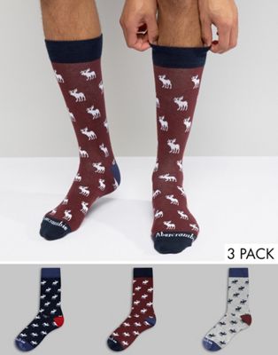 Abercrombie \u0026 Fitch 3 Pack Socks In 