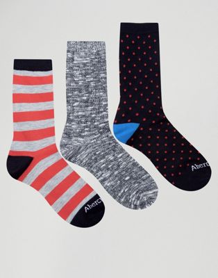Abercrombie \u0026 Fitch 3 Pack Stripe Socks 