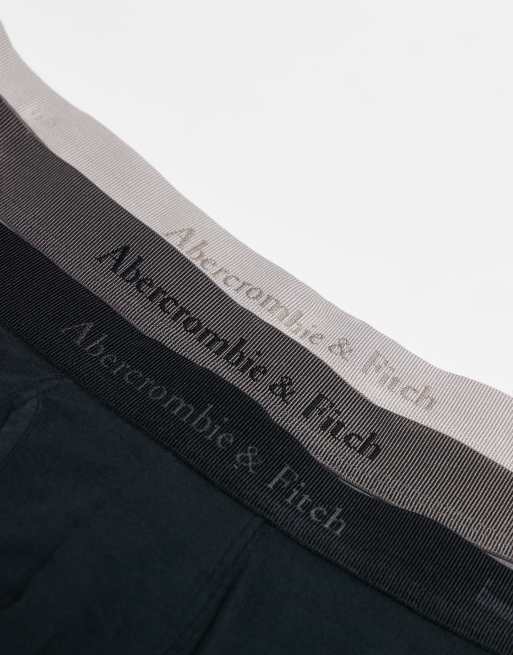 Abercrombie & Fitch 3 pack tonal boxer briefs in beige/grey/black, 2 of 3