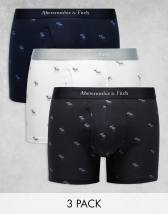 Hollister 5 pack white logo waistband trunks in multi