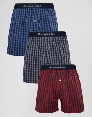 Abercrombie \u0026 Fitch 3 Pack Woven Boxers 