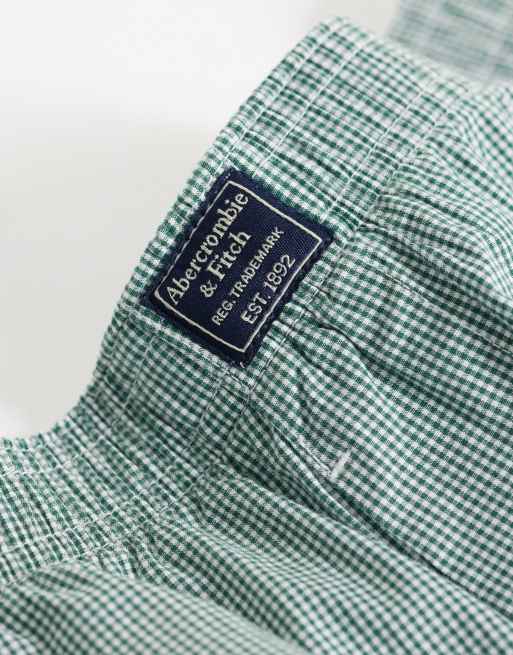 Abercrombie & Fitch 3er-Pack Boxershorts mit grün/blau/rotem Karomuster, 2 von 3