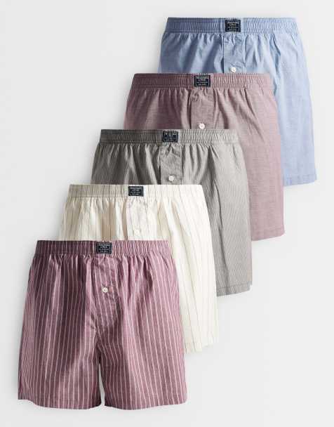 Abercrombie & Fitch 5-pack bokserek trunks w neutralną kratę - view 1