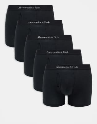 5 pack contrast logo briefs in black