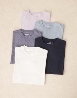 Abercrombie & Fitch Abercrombie & Fitch 5 pack essential t-shirt pack in multi