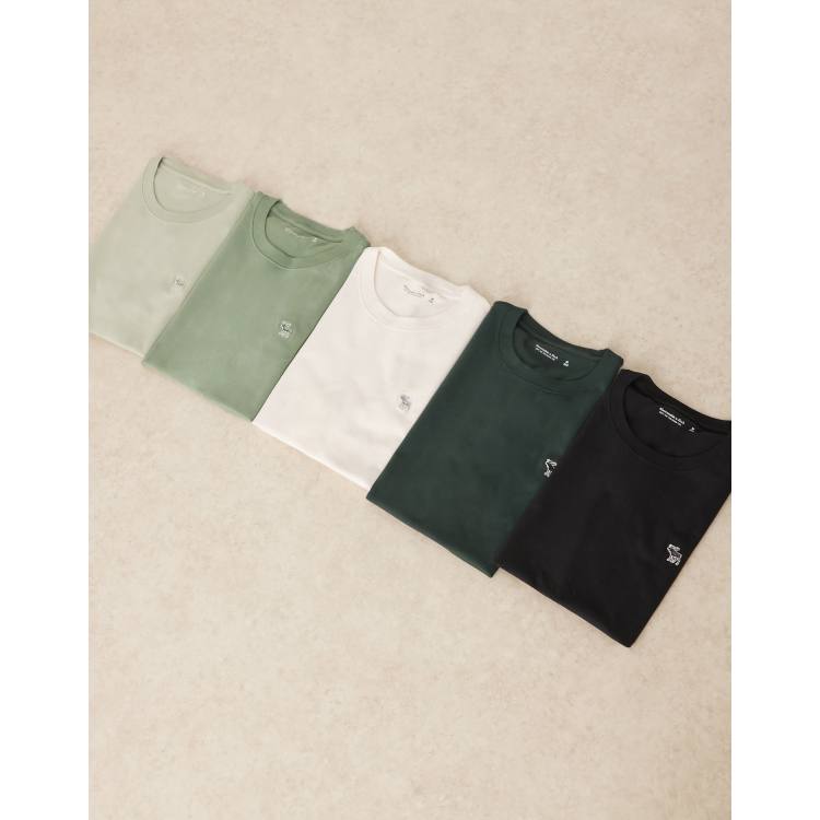 トップス Abercrombie & Fitch A&F icon Tee 5-Pack Men's 5-Pack Polished Tonal Icon Tees | Men's Tops