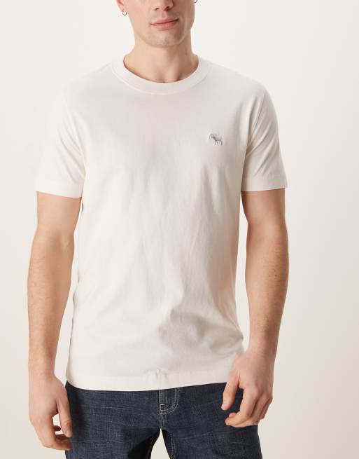 Abercrombie & Fitch 5 pack icon logo t-shirt in black/greens/white