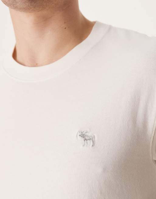Abercrombie & Fitch 5 pack icon logo t-shirt in black/greens