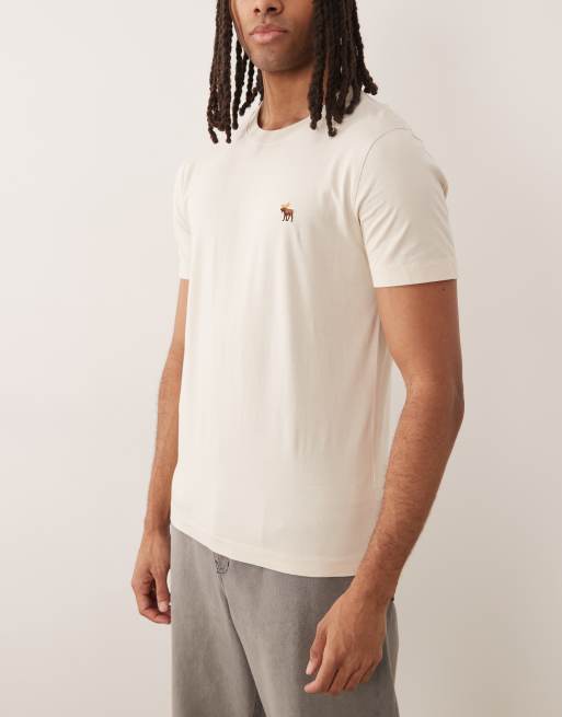 Abercrombie & Fitch 5 pack icon logo t-shirt in black/navy/grey/cream/white, 2 of 5