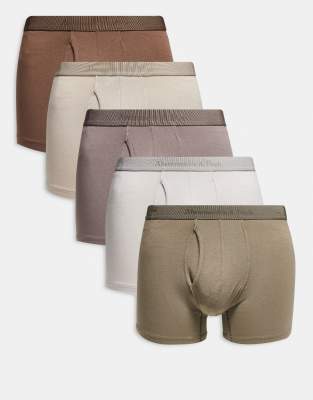 Abercrombie & Fitch 5 Pack Tonal Boxer Briefs In Multi