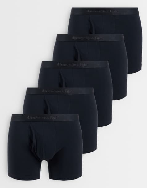 Abercrombie & Fitch 5 pack tonal logo boxers in black - view 1