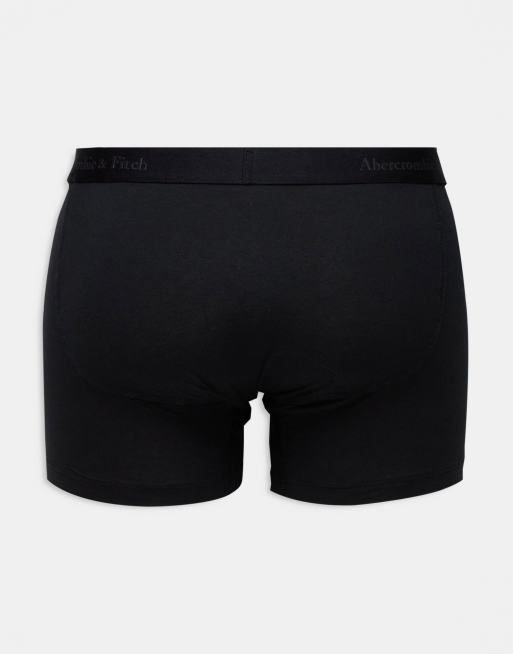 Abercrombie Fitch 5 pack tonal logo waistband trunks in black ASOS