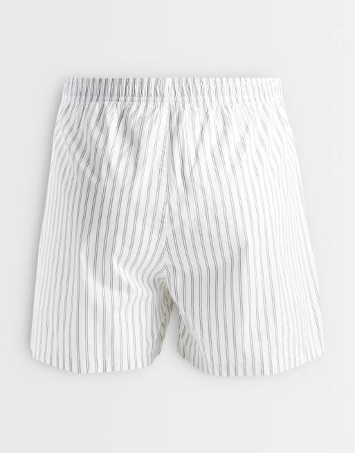 Abercrombie & Fitch 5 pack woven boxers in blue, 3 of 3
