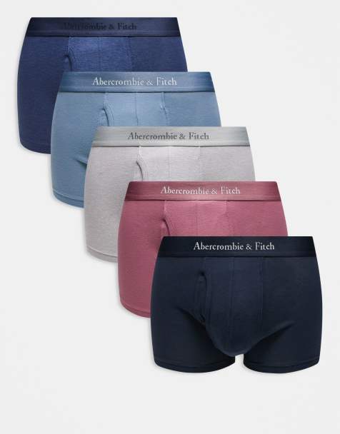 Abercrombie & Fitch – 5er-Pack Unterhosen in Blau/Rot/Schwarz - view 1