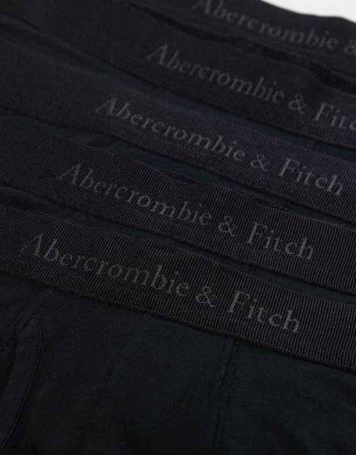 Abercrombie & Fitch – 5er-Pack Unterhosen in Schwarz mit Kontrast-Logo, 2 von 3