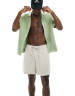 ONLY & SONS linen mix revere collar shirt in sage green