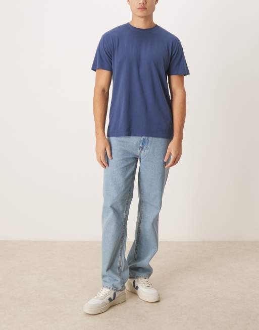 Abercrombie & Fitch 7 pack essential t-shirt in black/blue/white, 5 of 5