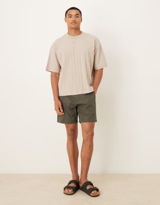 Abercrombie & Fitch 7" Tailored Shorts In Neutral