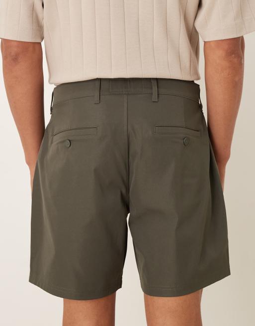 Abercrombie & Fitch 7" tailored shorts in khaki, 5 of 5