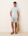 [Abercrombie & Fitch] Abercrombie & Fitch 8" linen blend tailored short in grey W29-W30 GREY