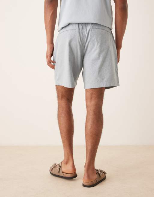 Abercrombie & Fitch 8" linen blend tailored shorts in gray, 5 of 5