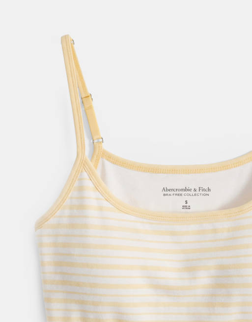 Abercrombie & Fitch 90s cami with built in bra in yellow stripe, 7 of 8